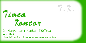 timea kontor business card